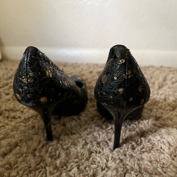 Dollhouse Y2K gold and black speckled heels - Picture 6 of 8
